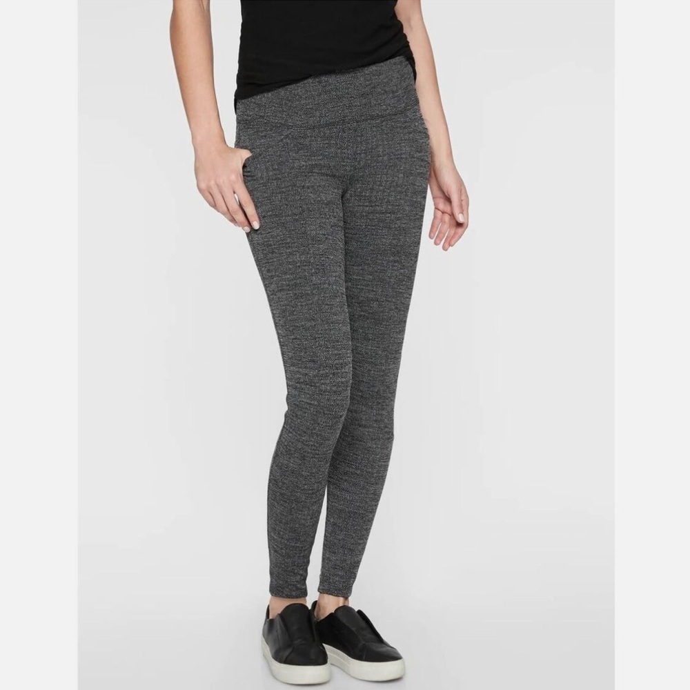 Athleta Herringbone Metro High Waisted Leggings Black M - Picture 2 of 8